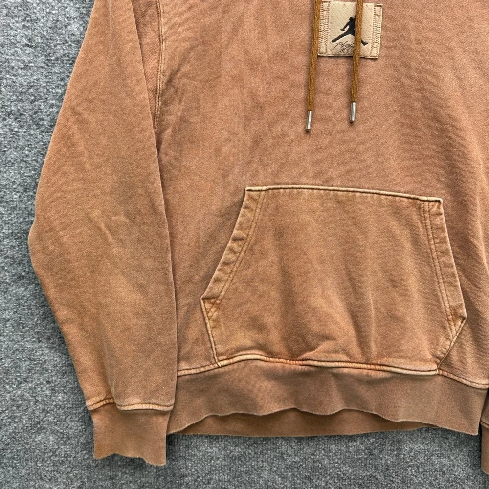Jordan Flight Hoodie Men XS‎ Brown Long Sleeve Heavyweight Fleece
